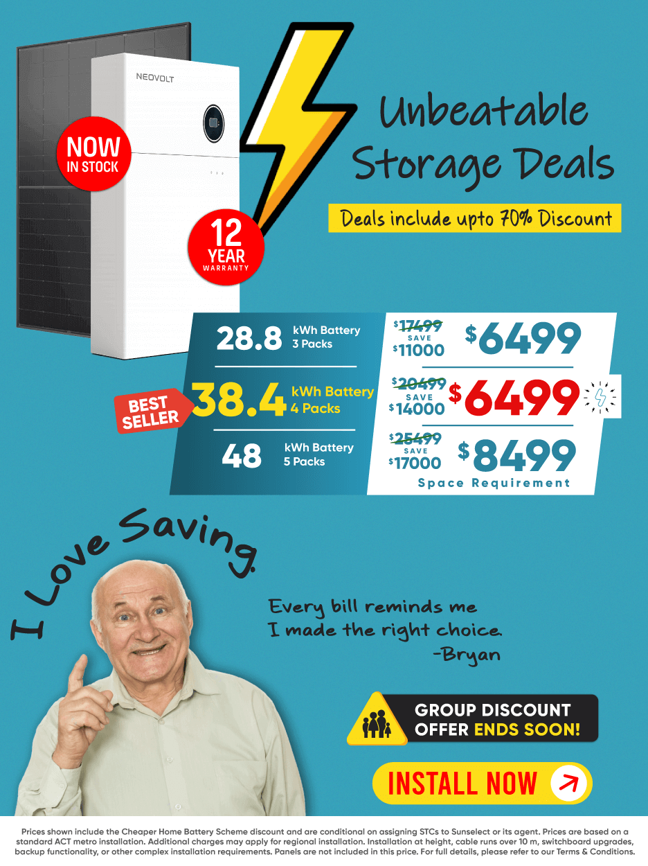 solar battery on sale banner