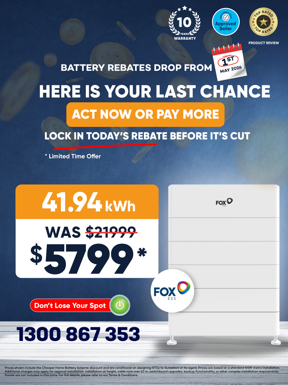 solar battery on sale banner