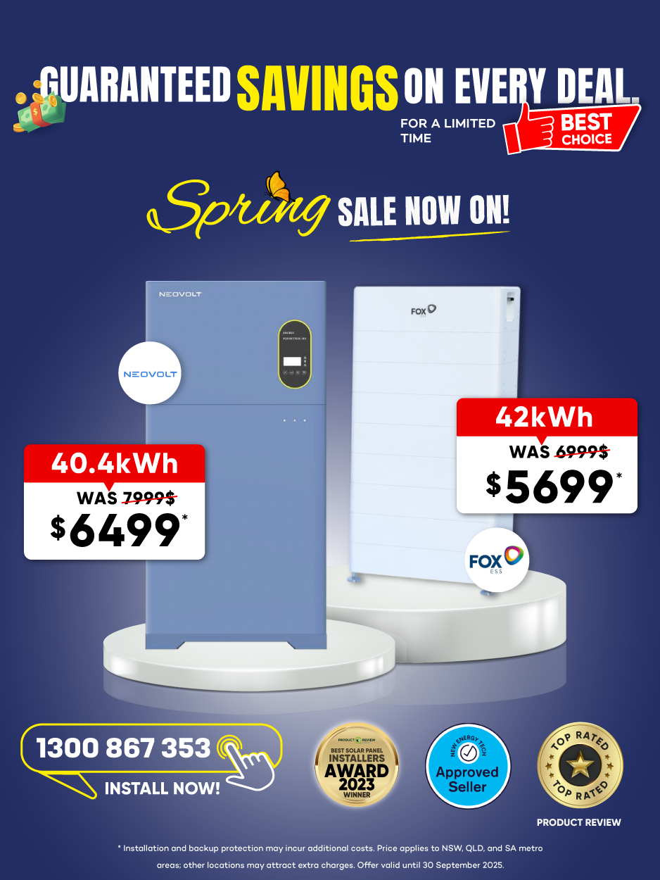 solar battery on sale banner