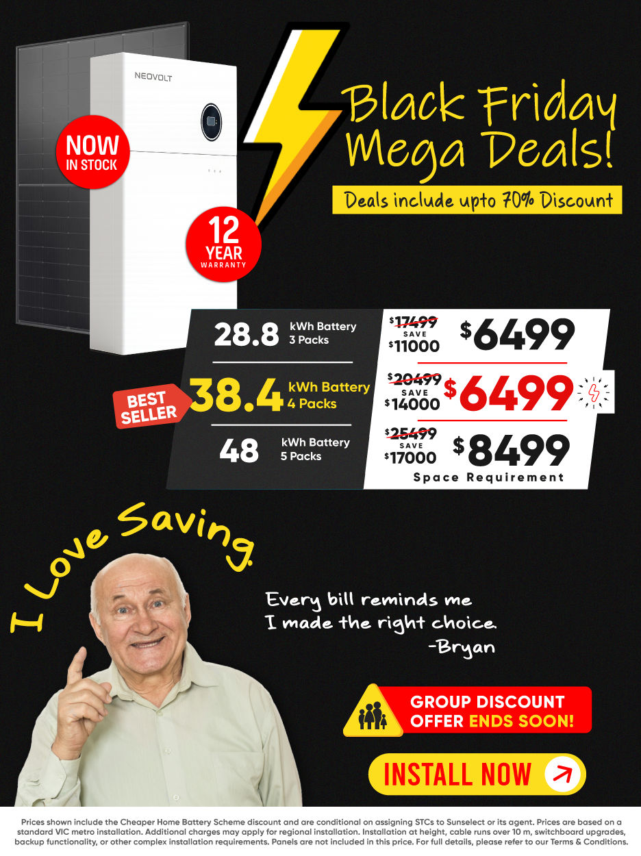 solar battery on sale banner