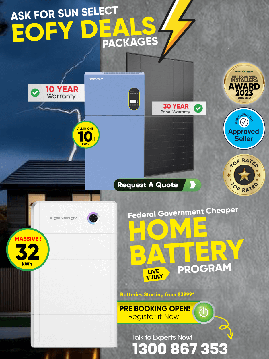 solar battery on sale banner