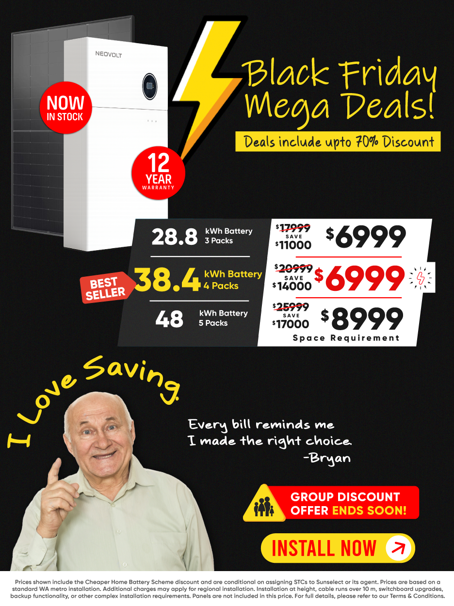 solar battery on sale banner