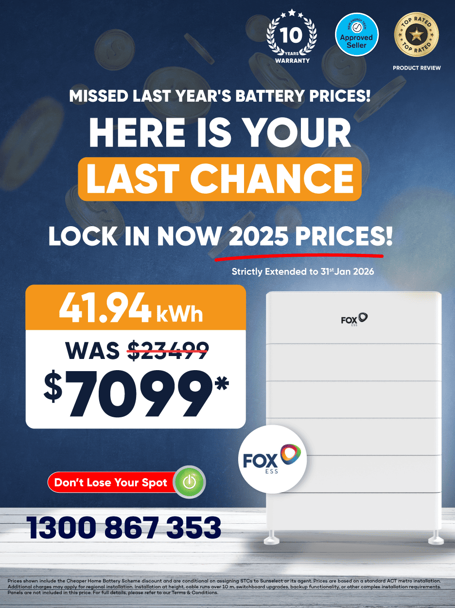 solar battery on sale banner