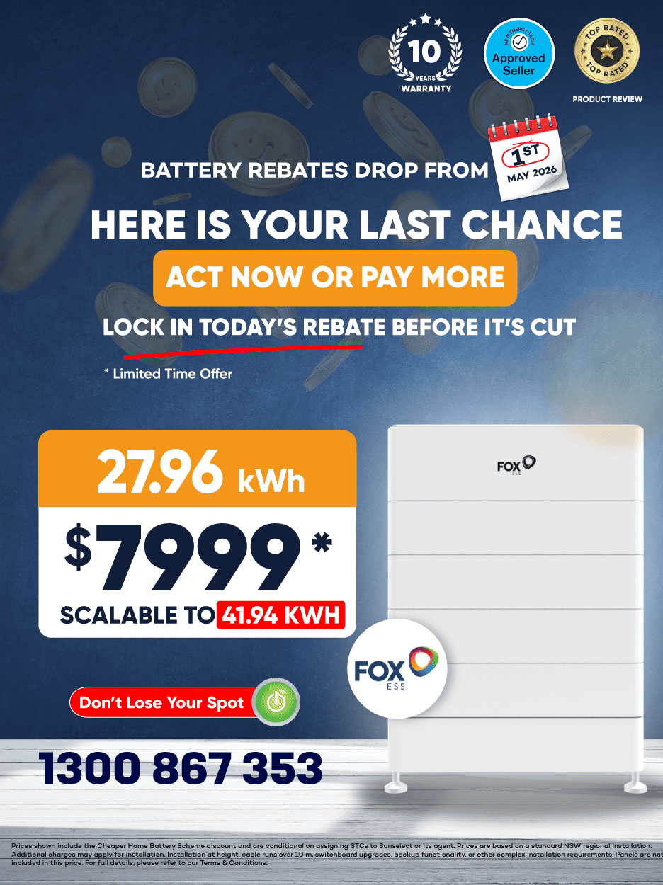 solar battery on sale banner