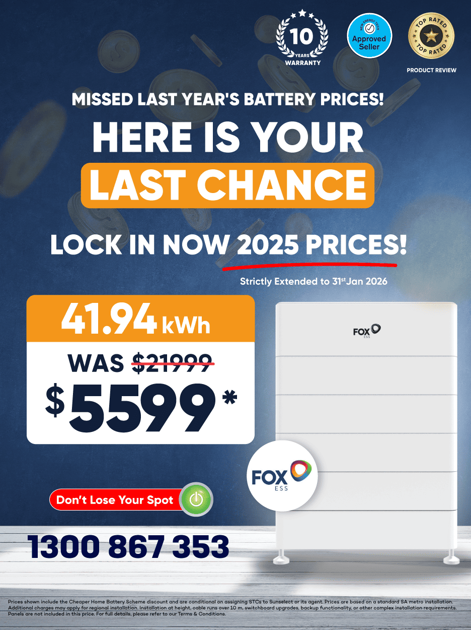 solar battery on sale banner