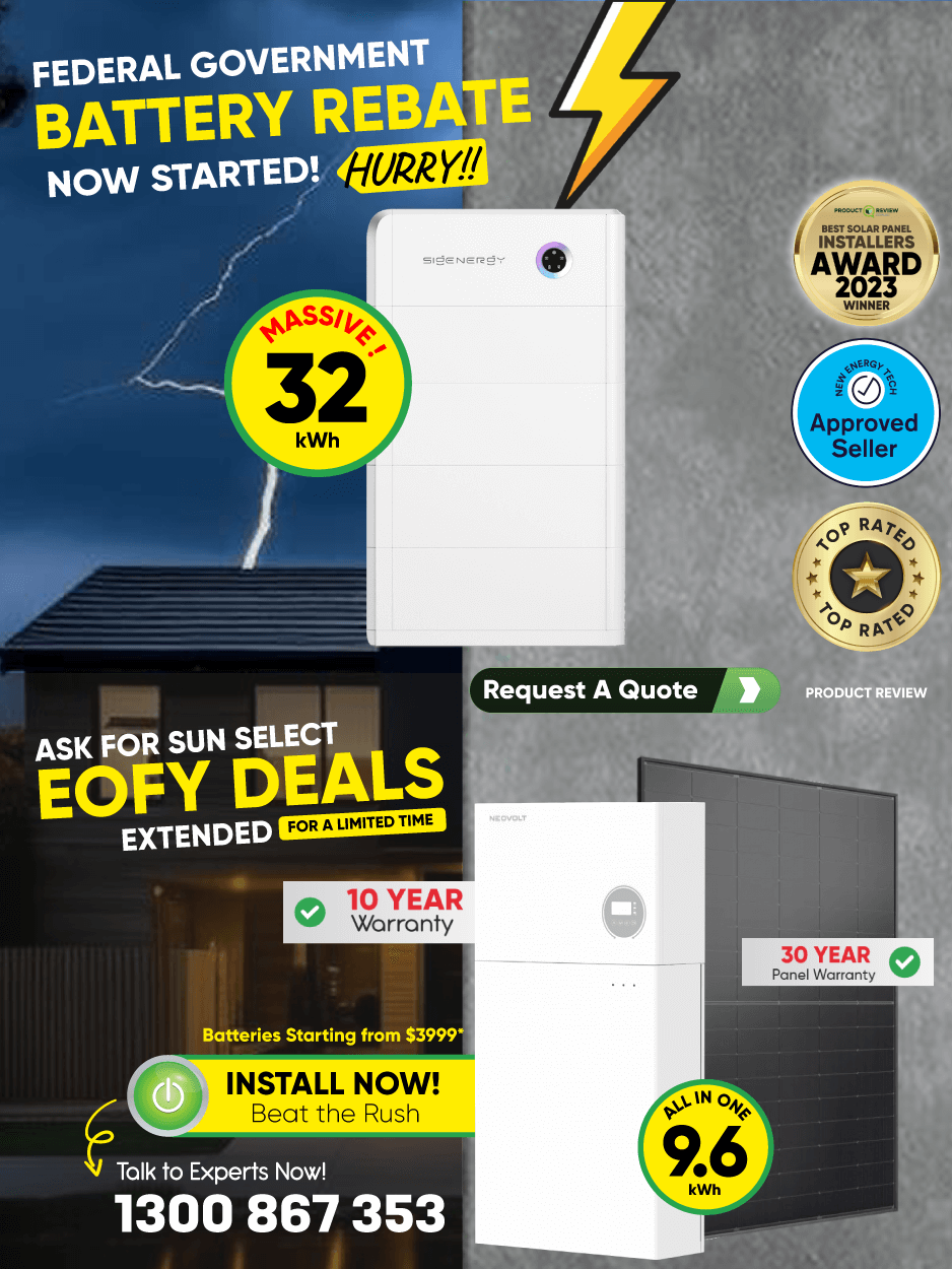 solar battery on sale banner