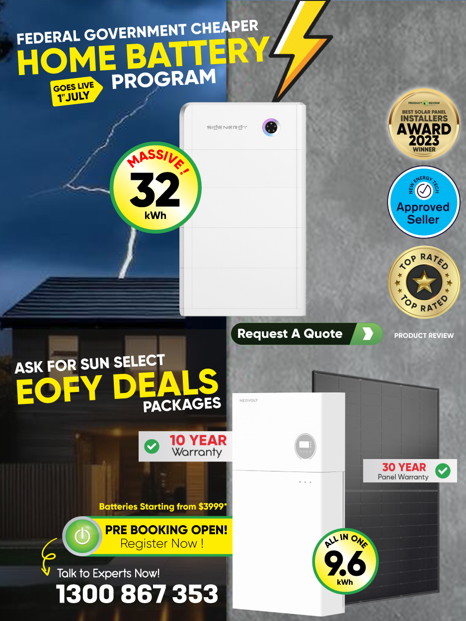 solar battery on sale banner