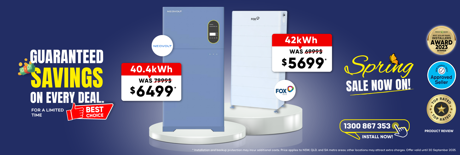 battery on sale banner