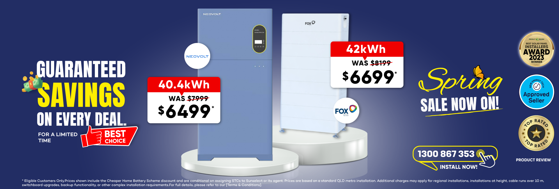 battery on sale banner