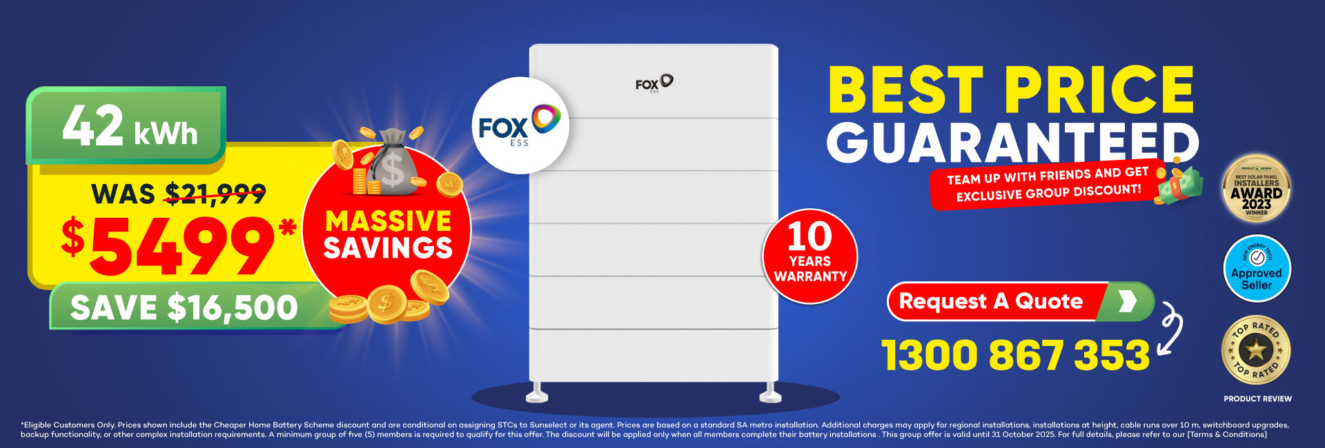 battery on sale banner