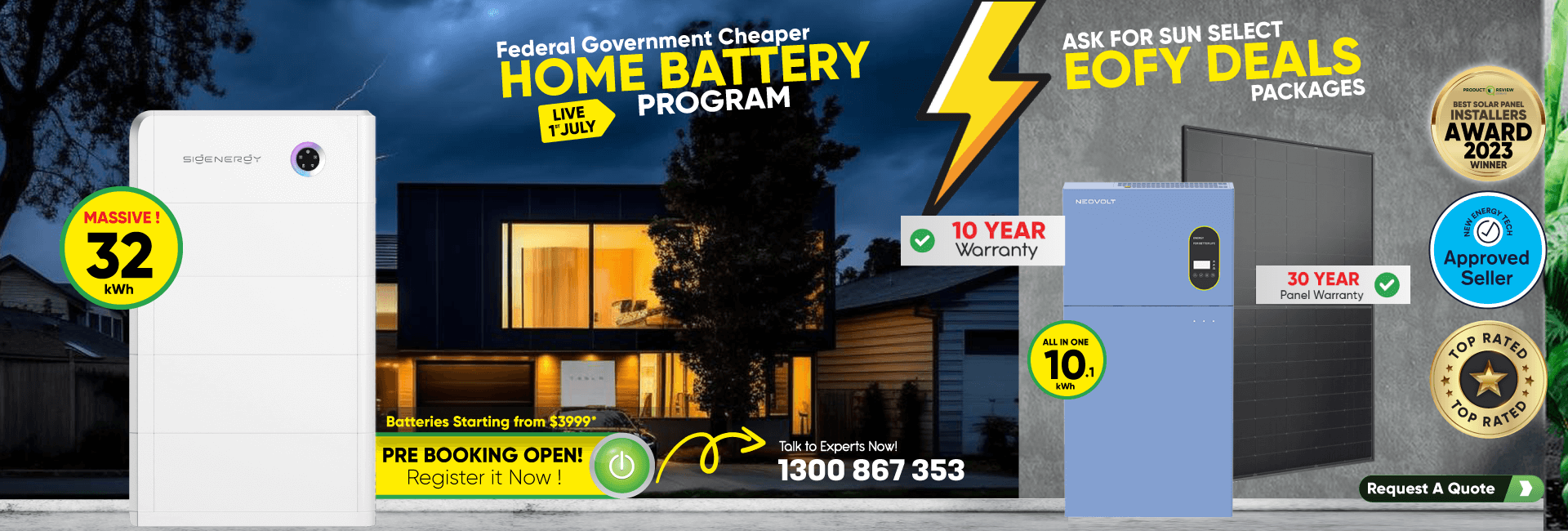 battery on sale banner