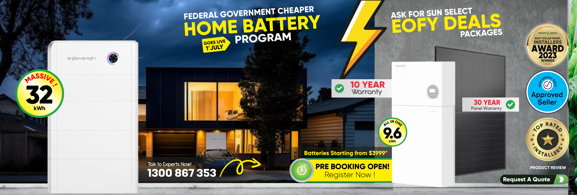 battery on sale banner