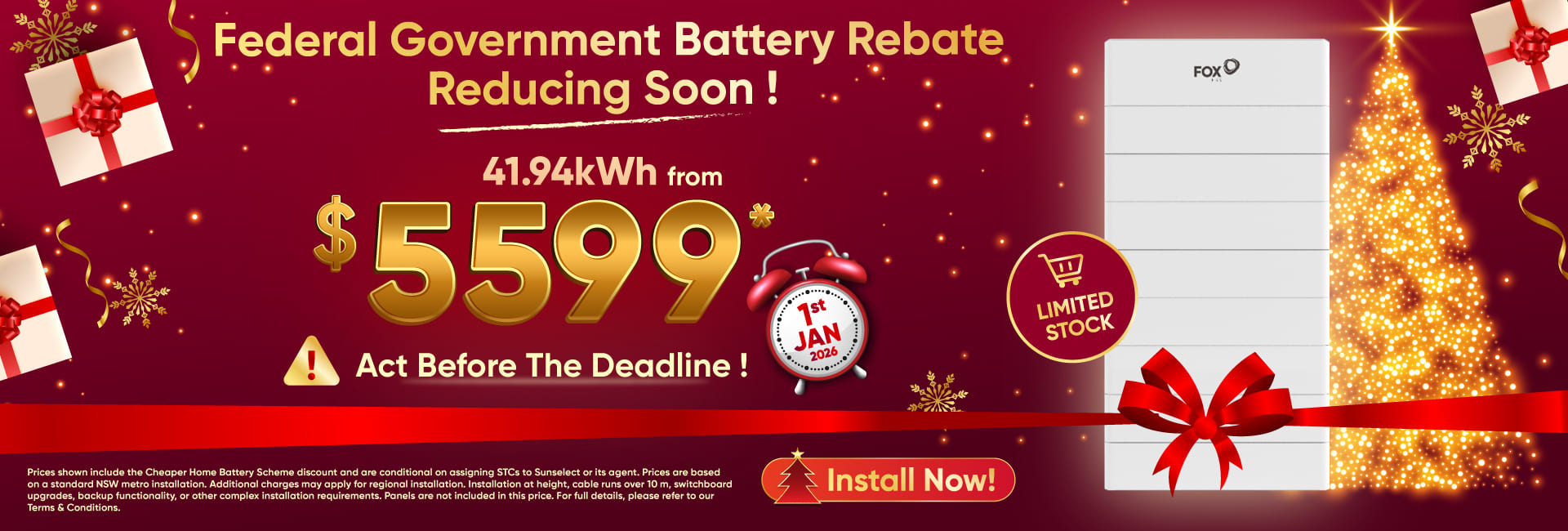 battery on sale banner