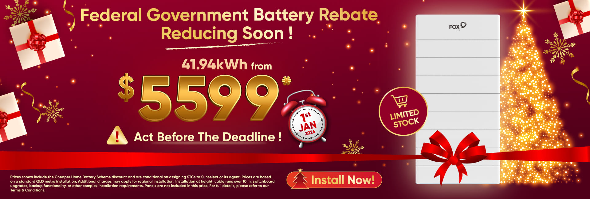 battery on sale banner