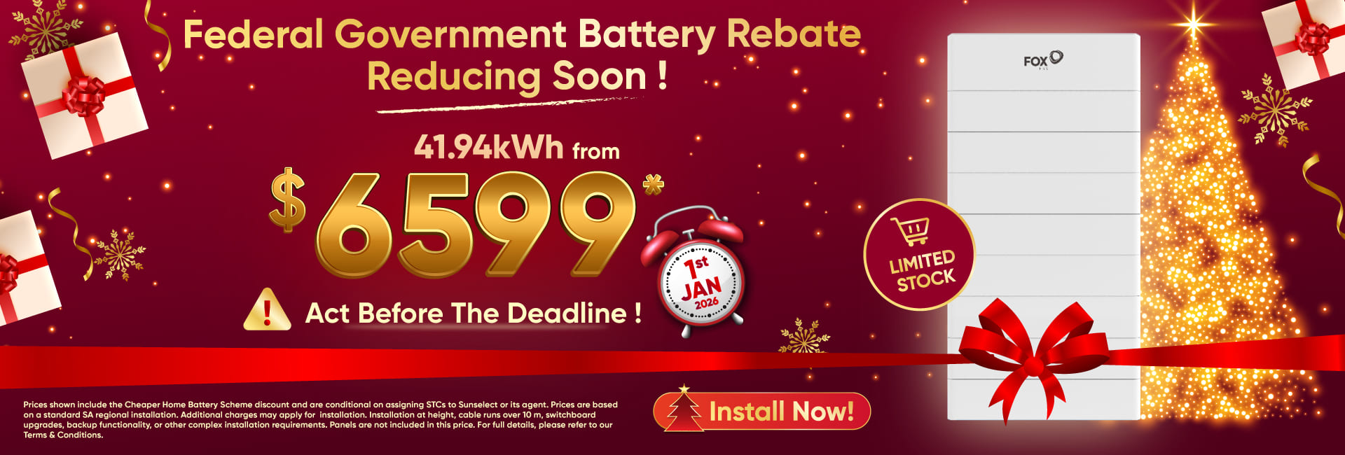 battery on sale banner