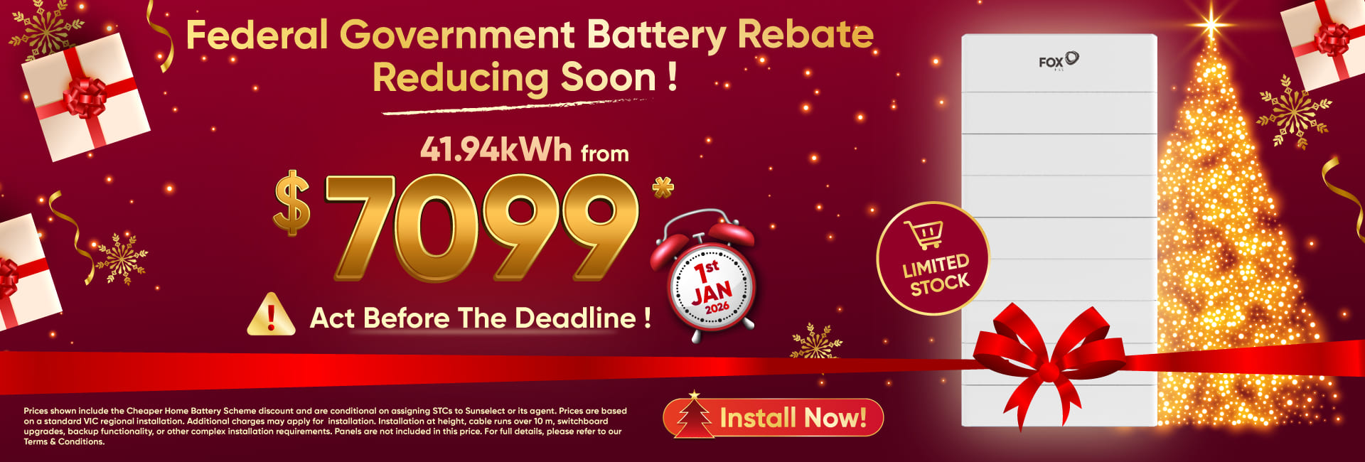 battery on sale banner