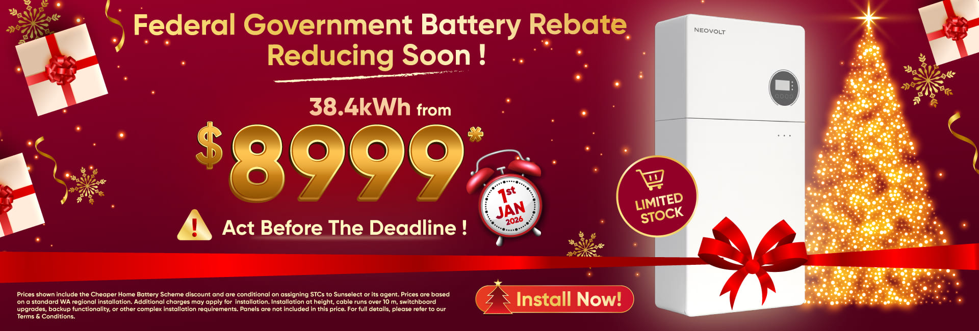 battery on sale banner