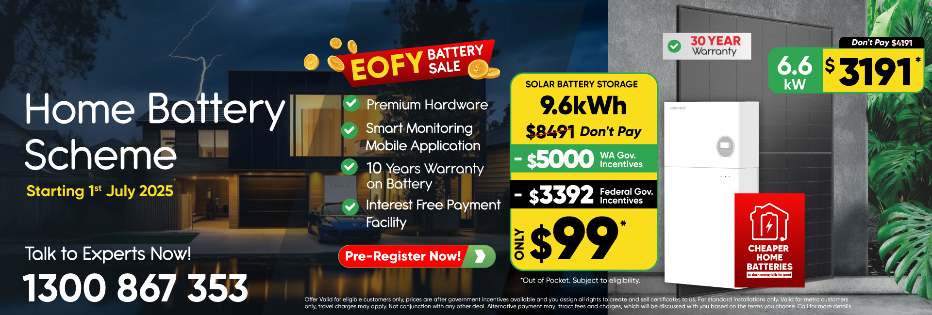 battery on sale banner